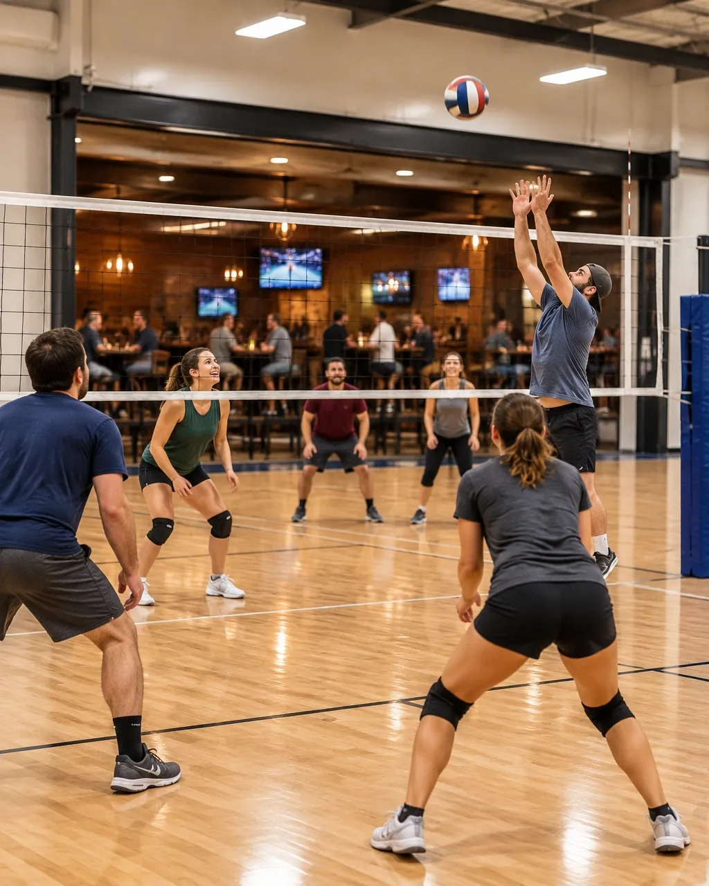 Indoor volleyball game
